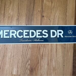 Mercedes Dr. Decorative Street METAL Sign Tuscaloosa Alabama Like New GUC